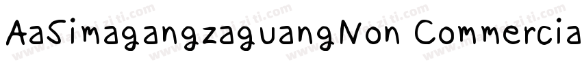 AaSimagangzaguangNon CommercialUse字体转换
